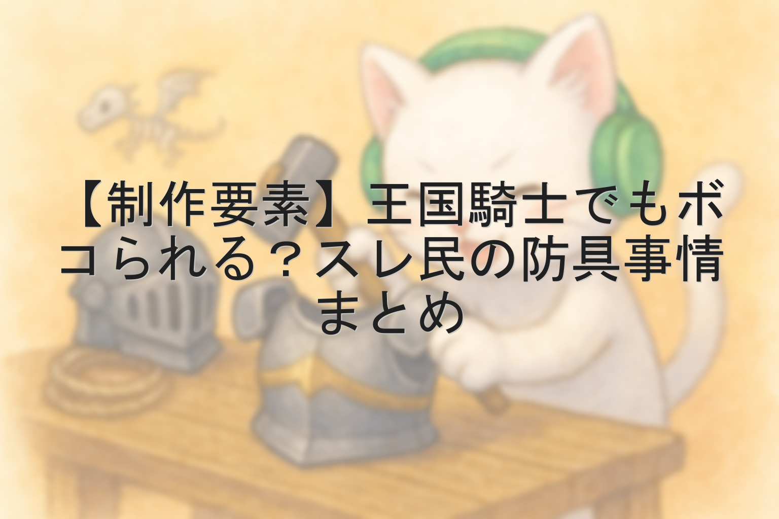 【制作要素】王国騎士でもボコられる？スレ民の防具事情まとめ